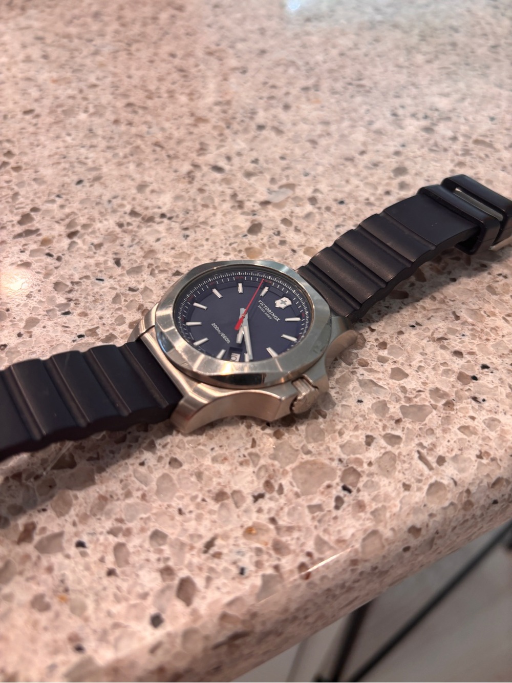 Victorinox I.N.O.X. Watch with Blue Dial and Rubber Strap - Picture 4 of 5